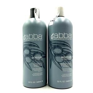 Abba Hair Care Moisture Shampoo & Conditioner For Dry Hair 32 oz Duo